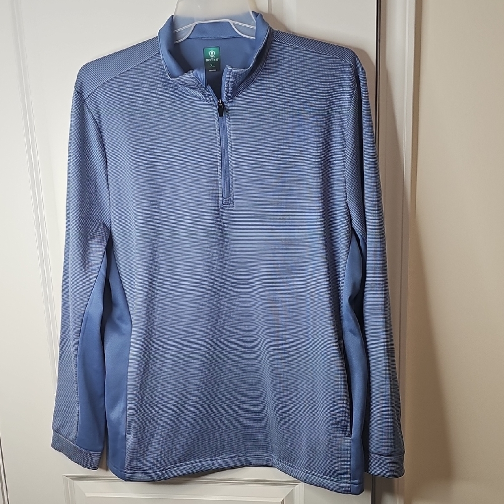Pro Tour Men's Blue Hafl Zip Up Sweater‎ Size XL